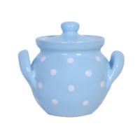 Pöttyös méztartó bödön VILÁGOSKÉK 