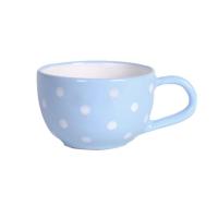 Pöttyös teázós csésze VILÁGOSKÉK